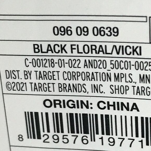 New Black Floral Vicki Mid Calf Waterproof Rain Boots ~ A New Day Size 7 - Picture 10 of 11